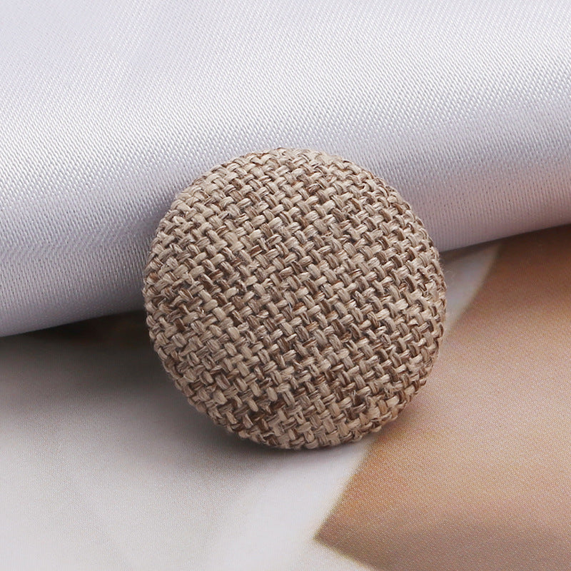Wholesale custom high quality sofa accessories Aluminum Cloth Fabric covered shank button-