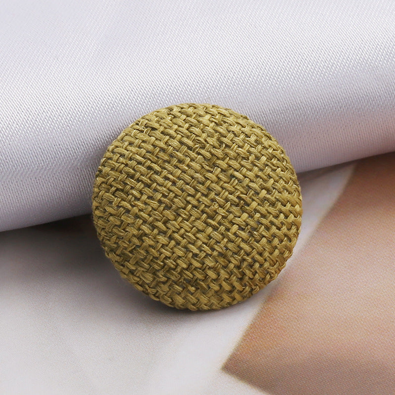 Wholesale custom high quality sofa accessories Aluminum Cloth Fabric covered shank button-