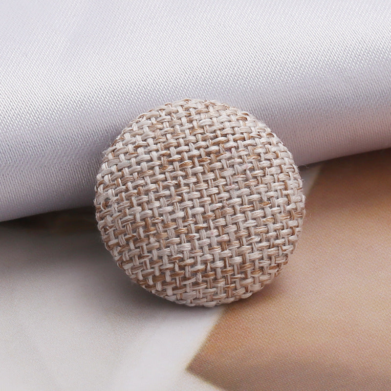 Wholesale custom high quality sofa accessories Aluminum Cloth Fabric covered shank button-