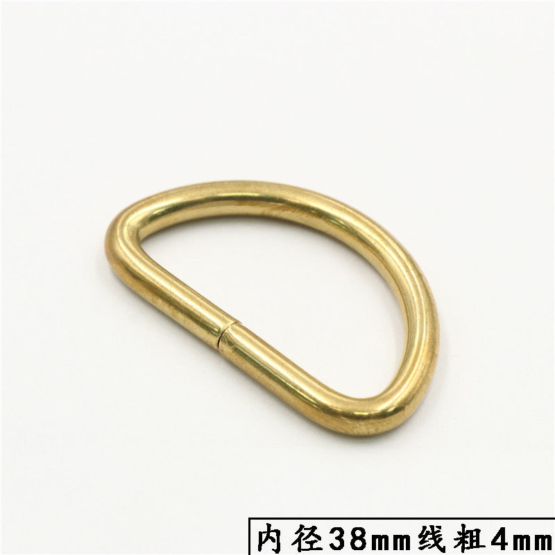 Solid Brass Belt Buckle High-end Luggage Leather Hardware Accessories Adjustable Bag D Ring-15