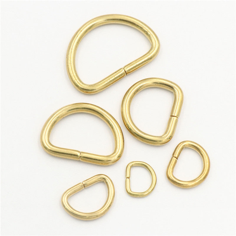 Solid Brass Belt Buckle High-end Luggage Leather Hardware Accessories Adjustable Bag D Ring-15