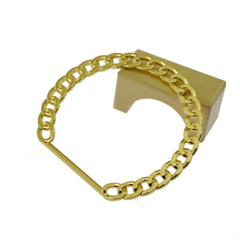 Wholesale Metal hand-held semi-circular hand-held zinc alloy chain handle-15