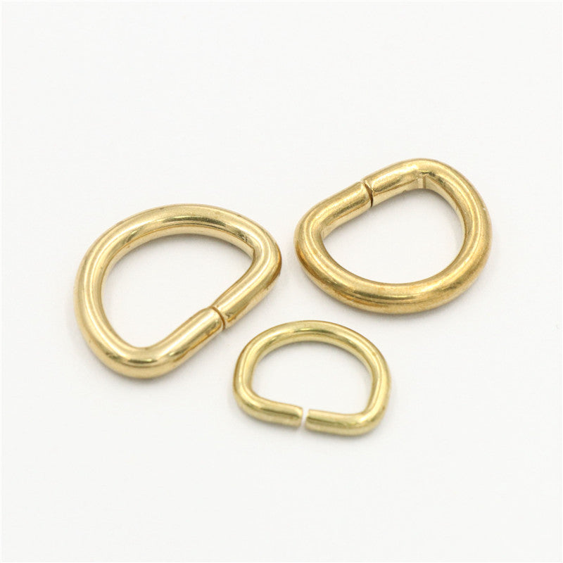 Solid Brass Belt Buckle High-end Luggage Leather Hardware Accessories Adjustable Bag D Ring-15