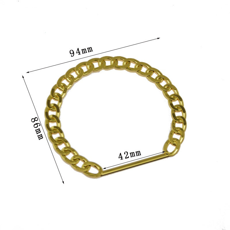 Wholesale Metal hand-held semi-circular hand-held zinc alloy chain handle-15