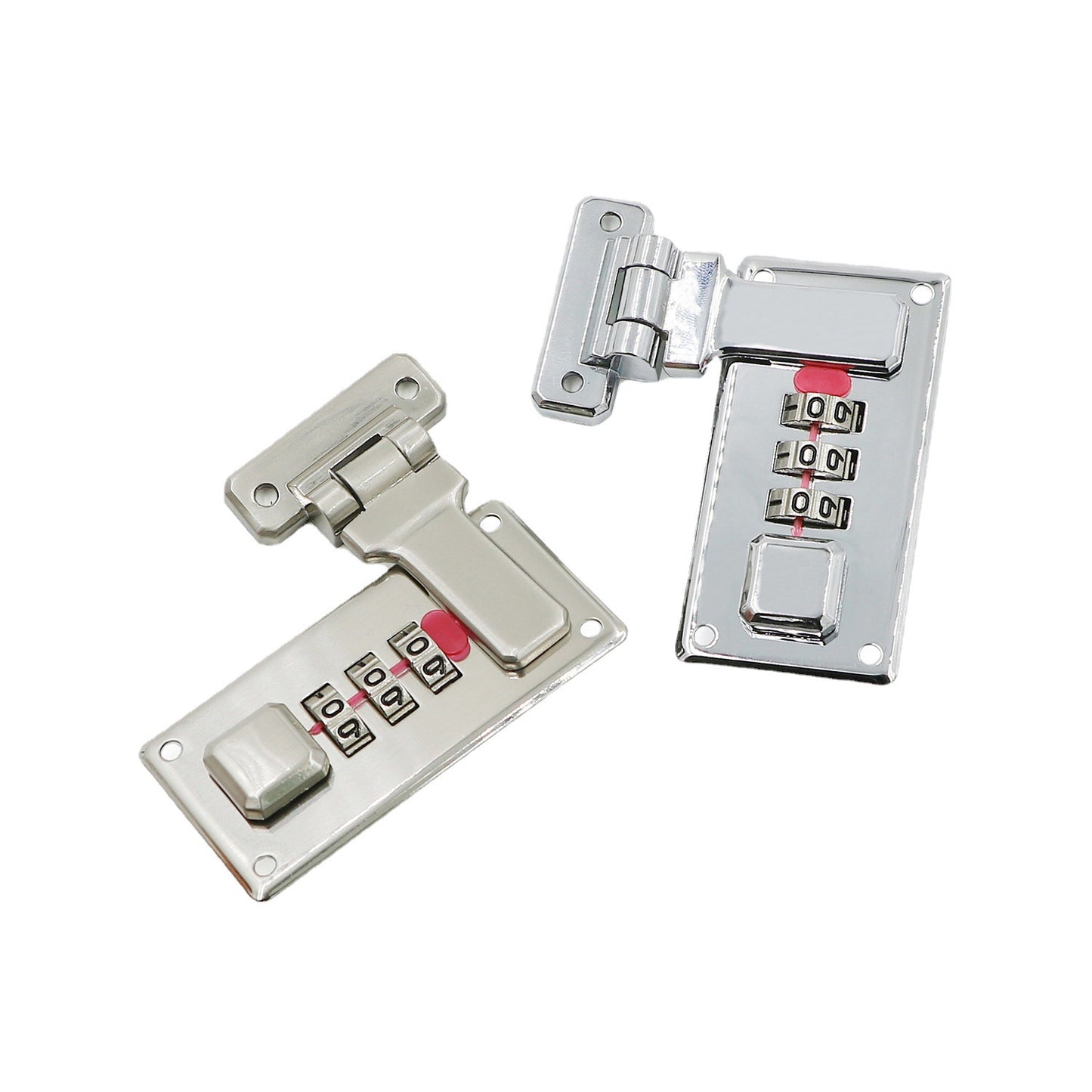 Shiny Silver Re-settable Keyless Metal Chrome Mailbox 3 Digital Combination Cam Lock Password Briefcase Handbag Parts Coded Lock