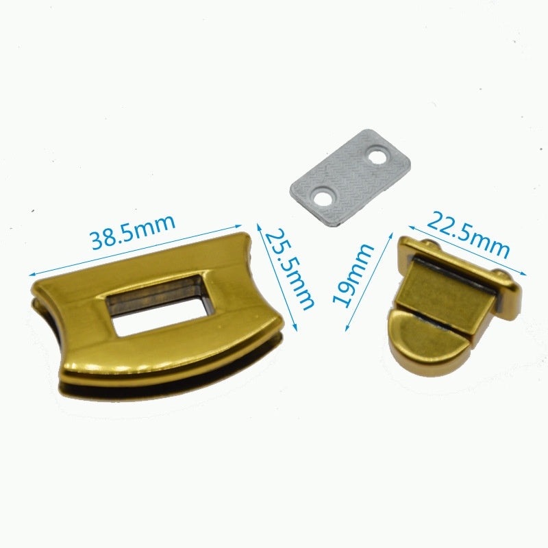 Alloy Square Bamboo Head Screwlock Twist Lock Metal Turn Lock Accessories Luggage Zinc Alloy Gunmetal Bag Parts Accessories - 151
