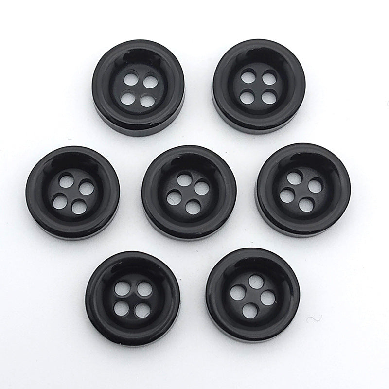 Good Quality Designer Custom Round 4 Holes Resin White Buttons for Clothes Shirt-157