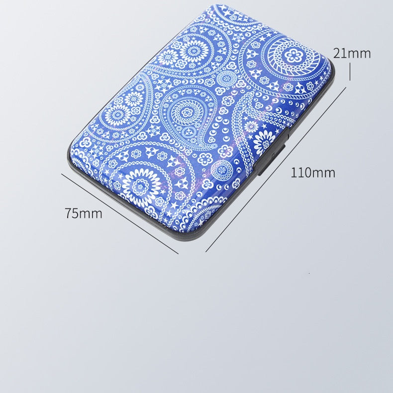 Aluminum Slim Mini RFID Blocking Credit Card Protector Aluminum Business Card Case Metal ID travel Organizer Wallet with 6 Slots