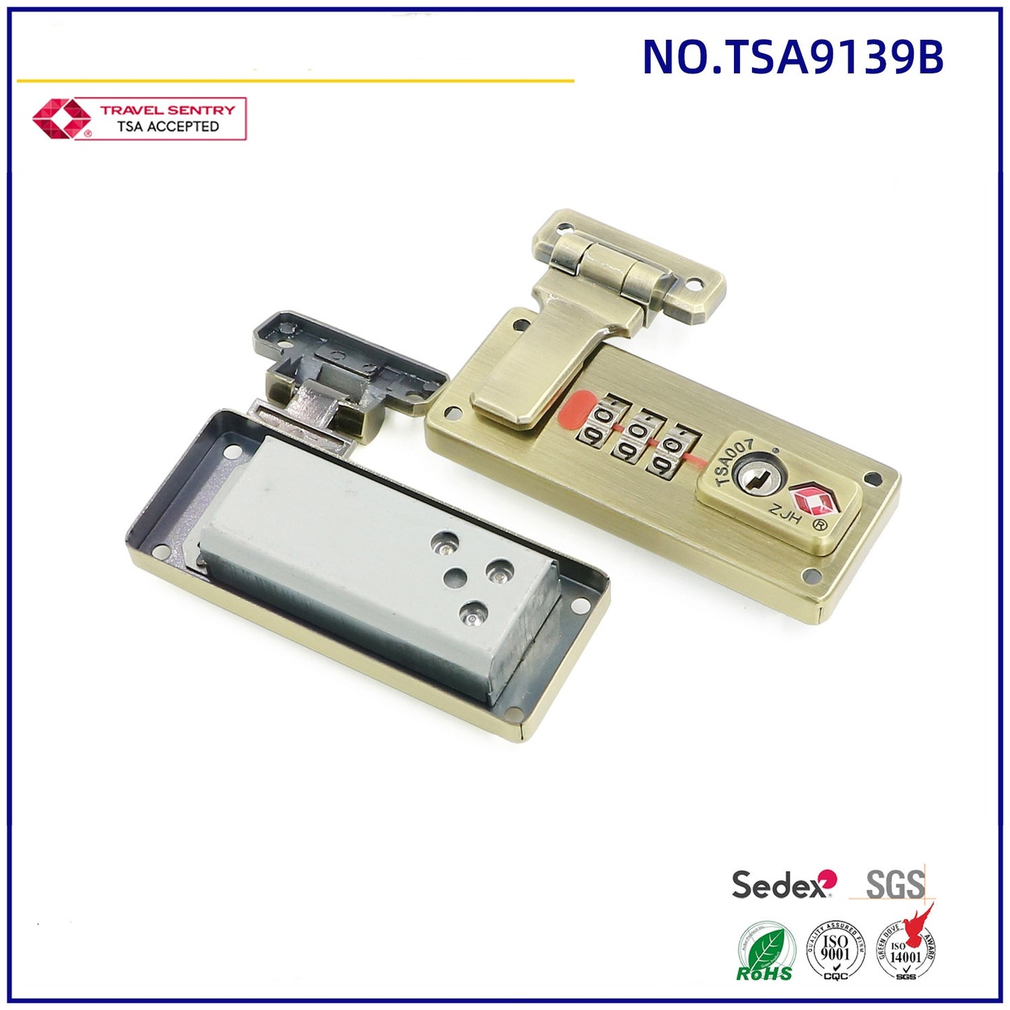 luggage trolley case high quality custom TSA lock 9139B