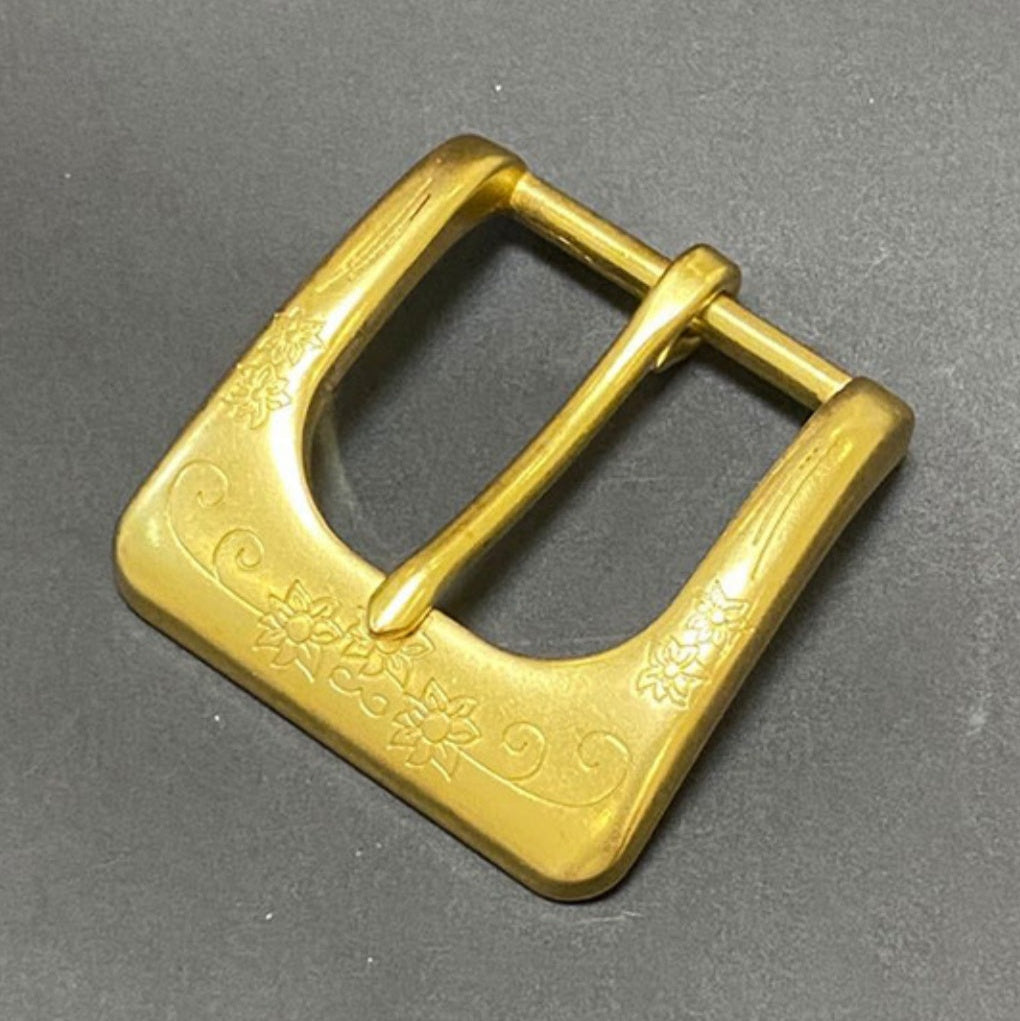 Solid Brass 35MM China Manufacturer Custom Polish Pin Belt Buckle