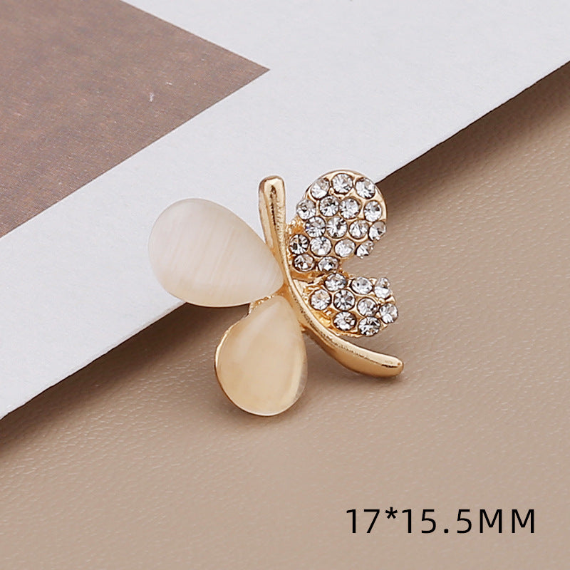 Cute Women Brooch Jewelry Opal Bow Clover Designer Brooches Pins Charm Clothing Accessories-161