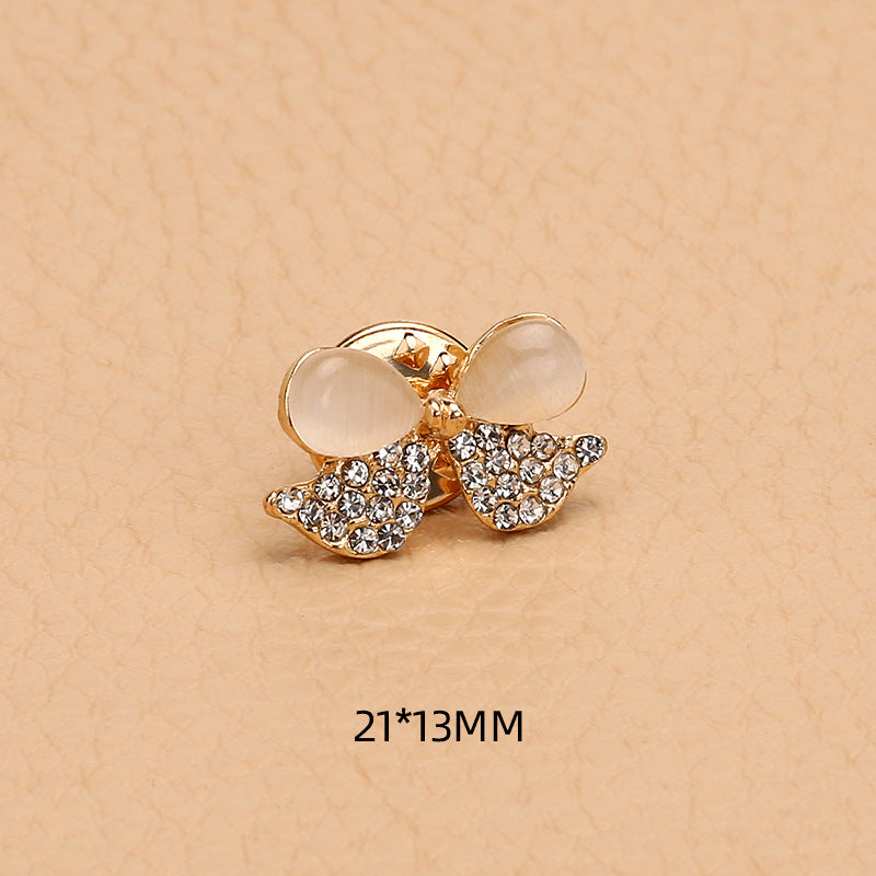 Cute Women Brooch Jewelry Opal Bow Clover Designer Brooches Pins Charm Clothing Accessories-161
