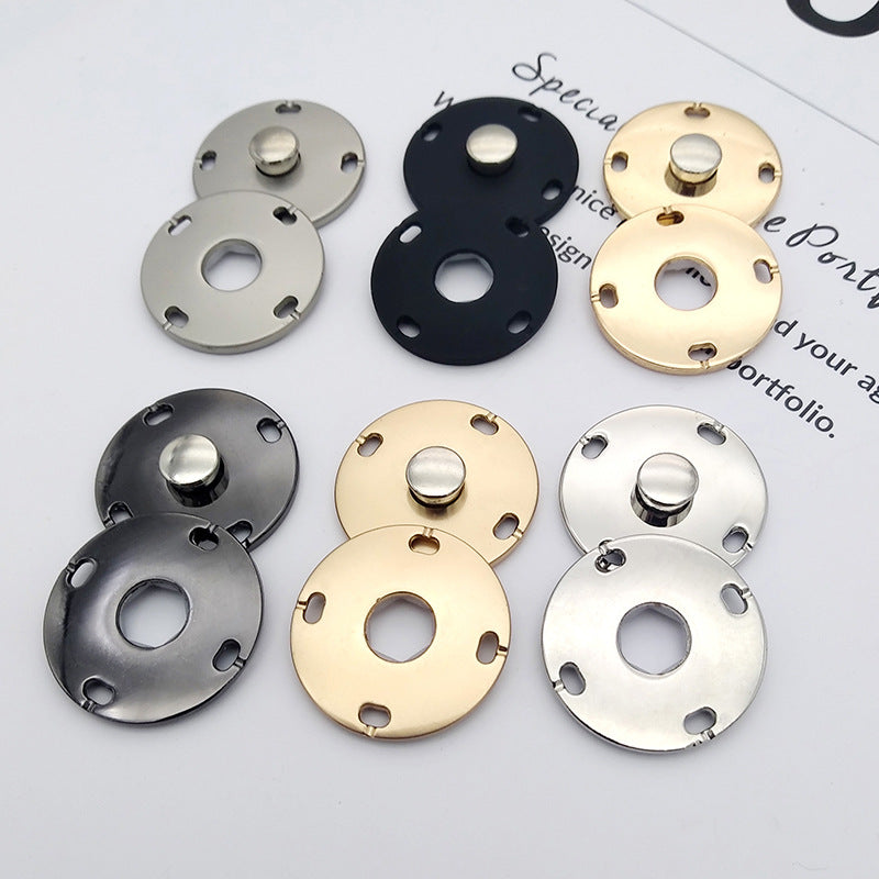 Factory Wholesale Round Plating Gold Sliver Custom Logo Size Color Metal Sewing Snap Button-162