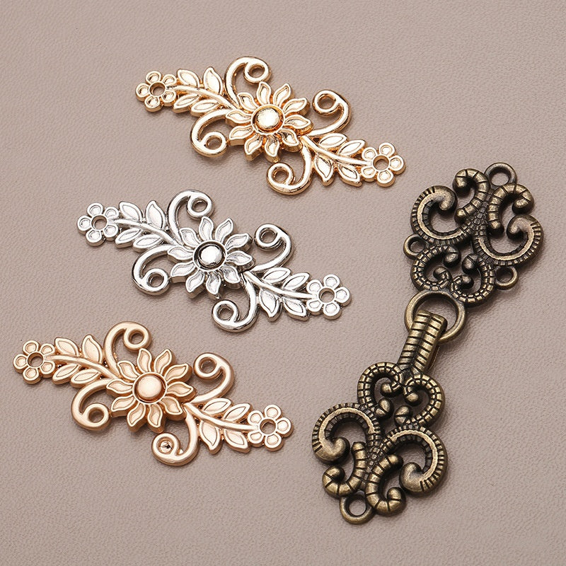 Metal plate child Hanfu to the vintage cheongsam women's clothes ancient style button decorat-164