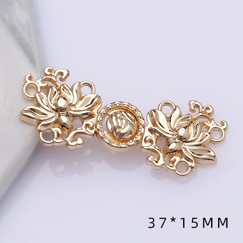 Metal plate child Hanfu to the vintage cheongsam women's clothes ancient style button decorat-164