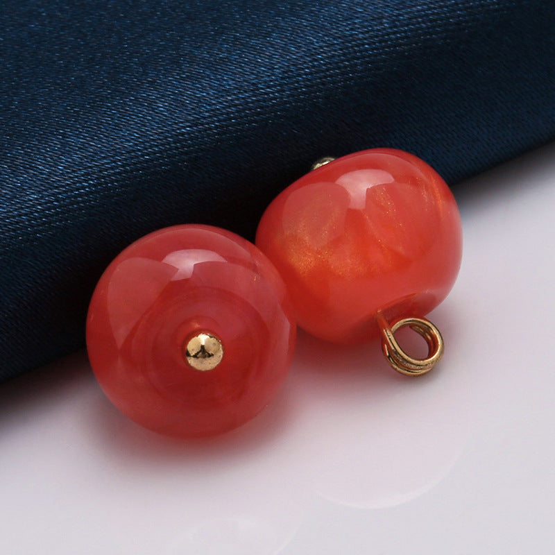 Fancy China Traditional Women Stone Shank Button Faux Jade Button for Cheongsam-78