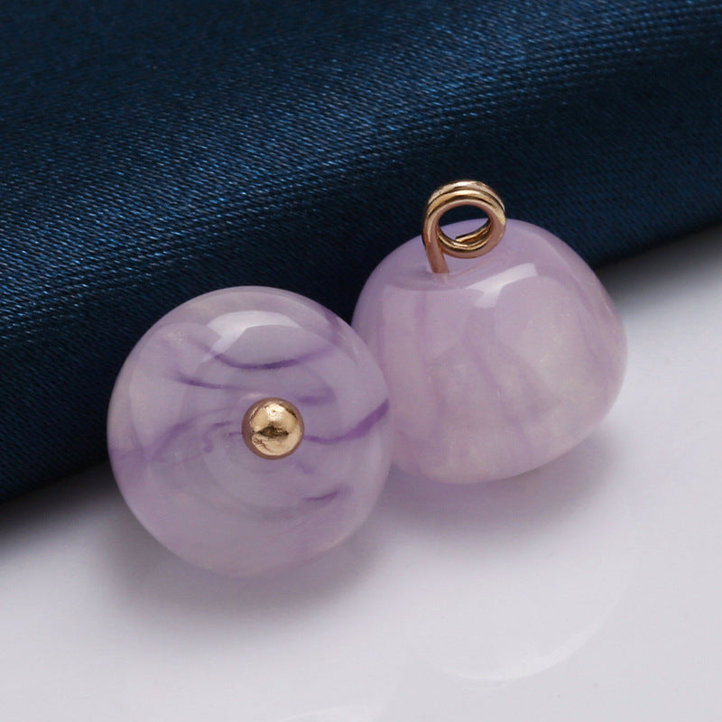 Fancy China Traditional Women Stone Shank Button Faux Jade Button for Cheongsam-78