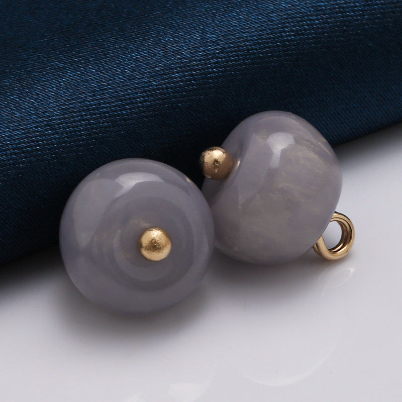 Fancy China Traditional Women Stone Shank Button Faux Jade Button for Cheongsam-78