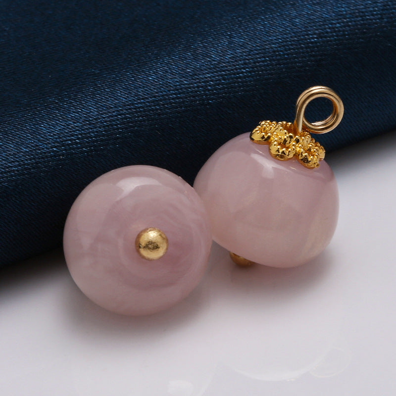 Fancy China Traditional Women Stone Shank Button Faux Jade Button for Cheongsam-78