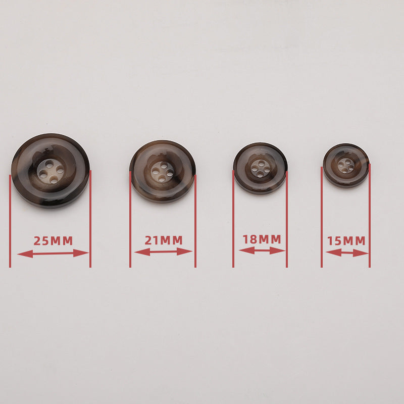 Hot Sale Resin Plastic Buttons 4 Holes/25mm Round Button for Craft Sewing Clothing-168