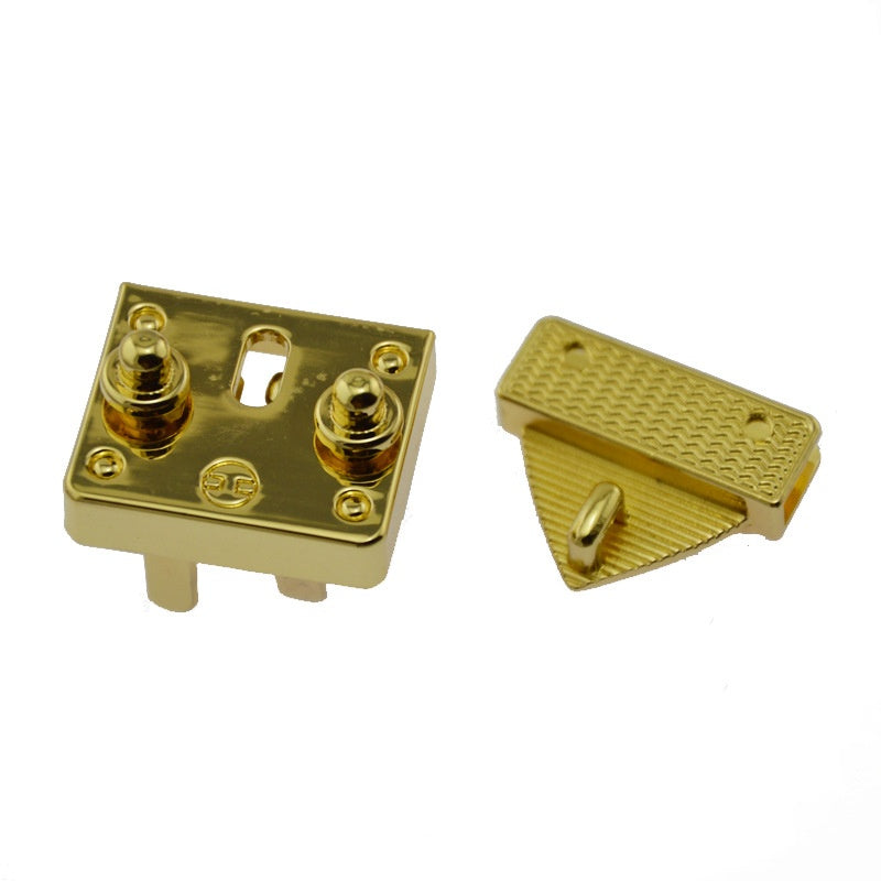 Rectangle Shape Clasp Turn Lock Twist Lock DIY Leather Handbag Replacement Bag Hardware Accessories