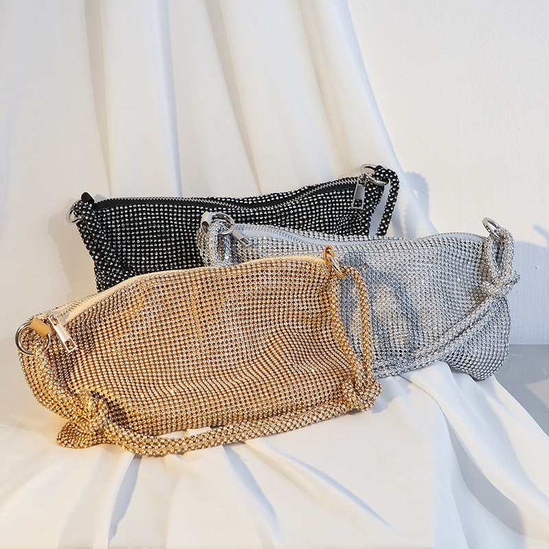 2024 Oem Crossbody Shoulder Ladies Custom Logo Women'S Diamond Encrusted Women'S Vintage Dinner Hand Matching Dress Evening Bag