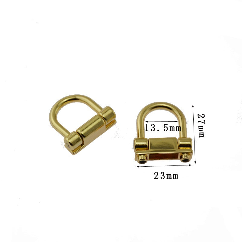 Handbag Hardware gold D Shape Bag Buckle-17
