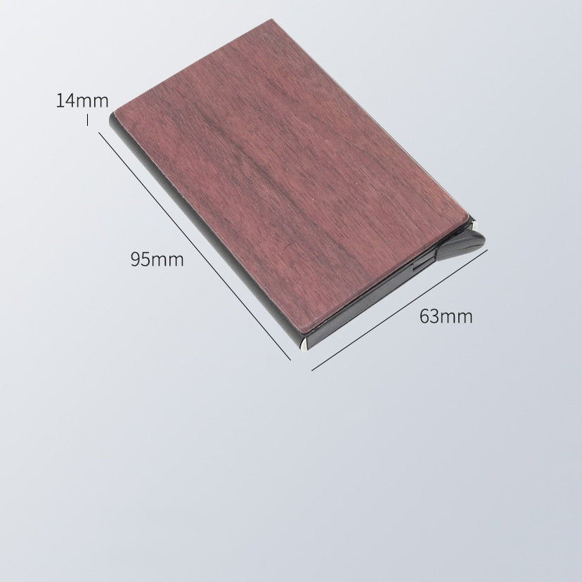 Advanced Design Resin Business Card Holder Art Wooden Bank Card Holder Portable Metal Wallet Document Holder