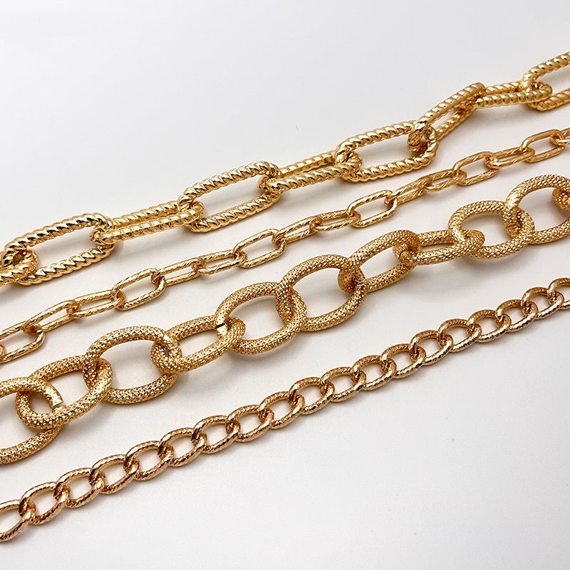 OEM Customized Mens Stainless Steel Silver Black Gold Chain Cuban link Bracelet-172
