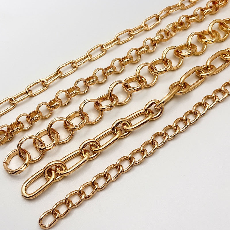 OEM Customized Mens Stainless Steel Silver Black Gold Chain Cuban link Bracelet-172