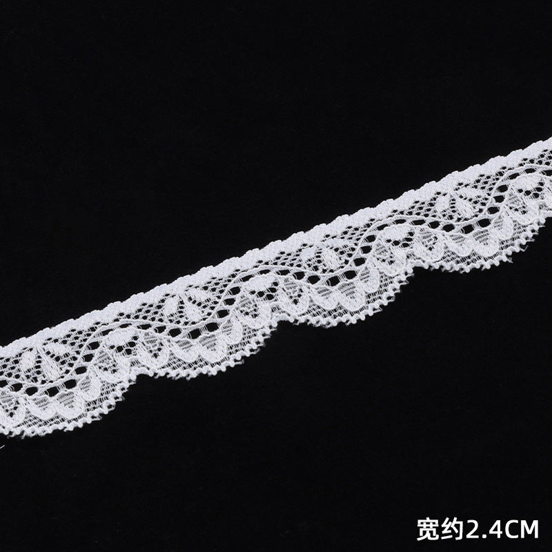 DIY Accessories Non Elastic Black and White Lace Trim Strip for Dress Neckline Skirt-173