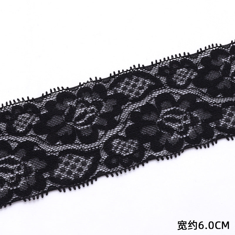 DIY Accessories Non Elastic Black and White Lace Trim Strip for Dress Neckline Skirt-173