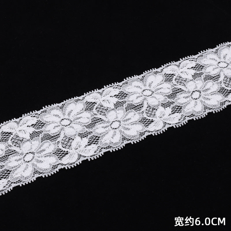 DIY Accessories Non Elastic Black and White Lace Trim Strip for Dress Neckline Skirt-173