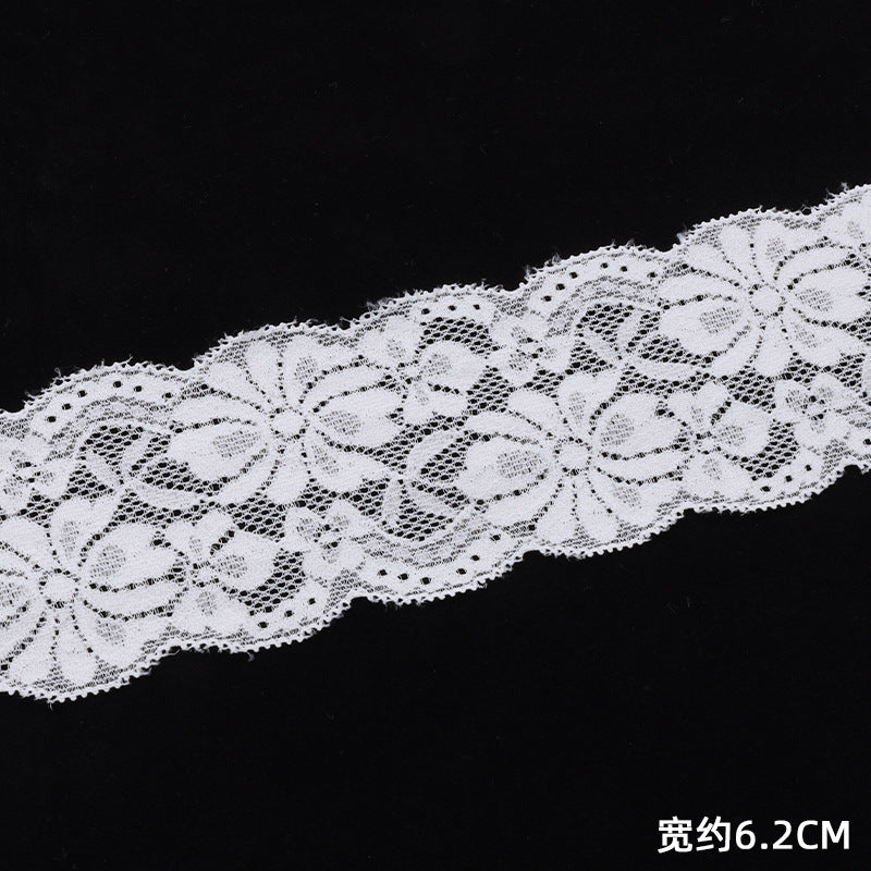DIY Accessories Non Elastic Black and White Lace Trim Strip for Dress Neckline Skirt-173