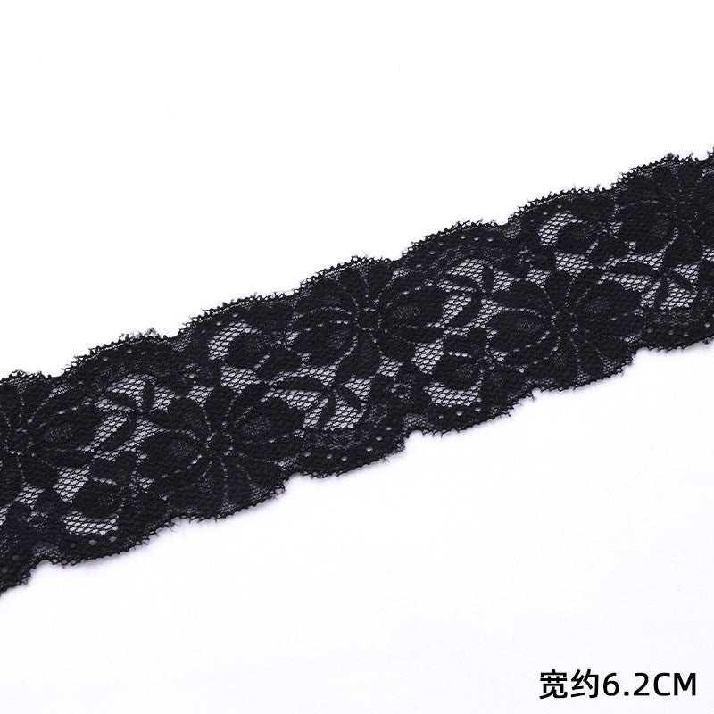DIY Accessories Non Elastic Black and White Lace Trim Strip for Dress Neckline Skirt-173