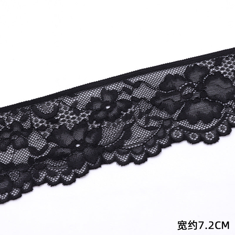 DIY Accessories Non Elastic Black and White Lace Trim Strip for Dress Neckline Skirt-173