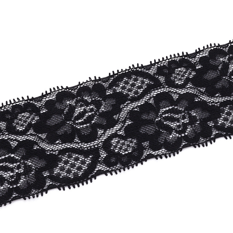 DIY Accessories Non Elastic Black and White Lace Trim Strip for Dress Neckline Skirt-173