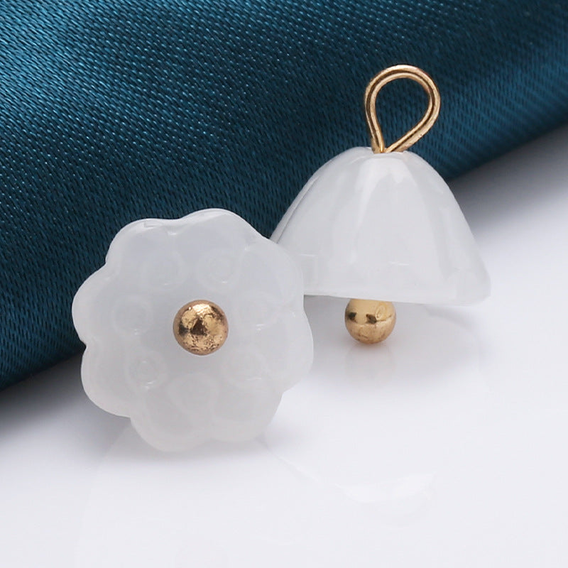 Fancy China Traditional Women Stone Shank Button Faux Jade Button for Cheongsam-78