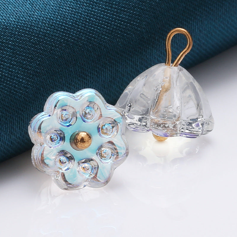 Fancy China Traditional Women Stone Shank Button Faux Jade Button for Cheongsam-78
