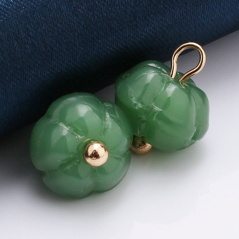Fancy China Traditional Women Stone Shank Button Faux Jade Button for Cheongsam-78