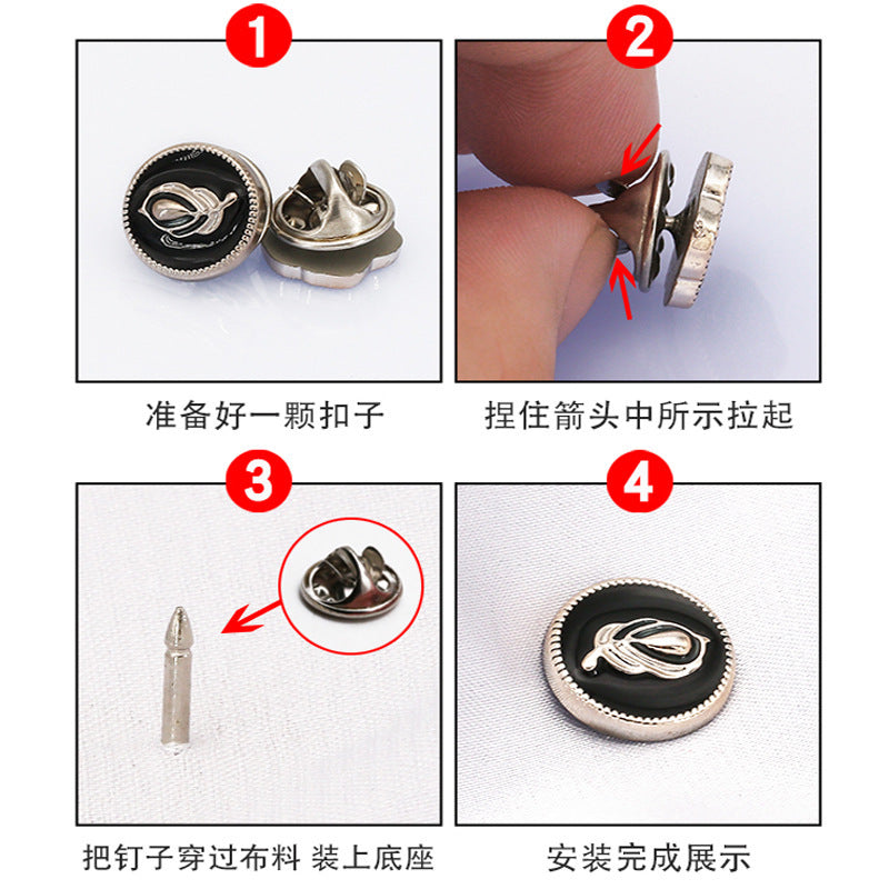 Factory Supply Fashion Custom Embossed Metal Snap Buttons for Coats/clothes-175