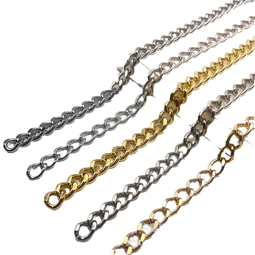 High Quality Iron Chains for Bags Accessories Purse Shoulder Handbag Chain Strap Curb Black Metal Lady Chains Bag-176