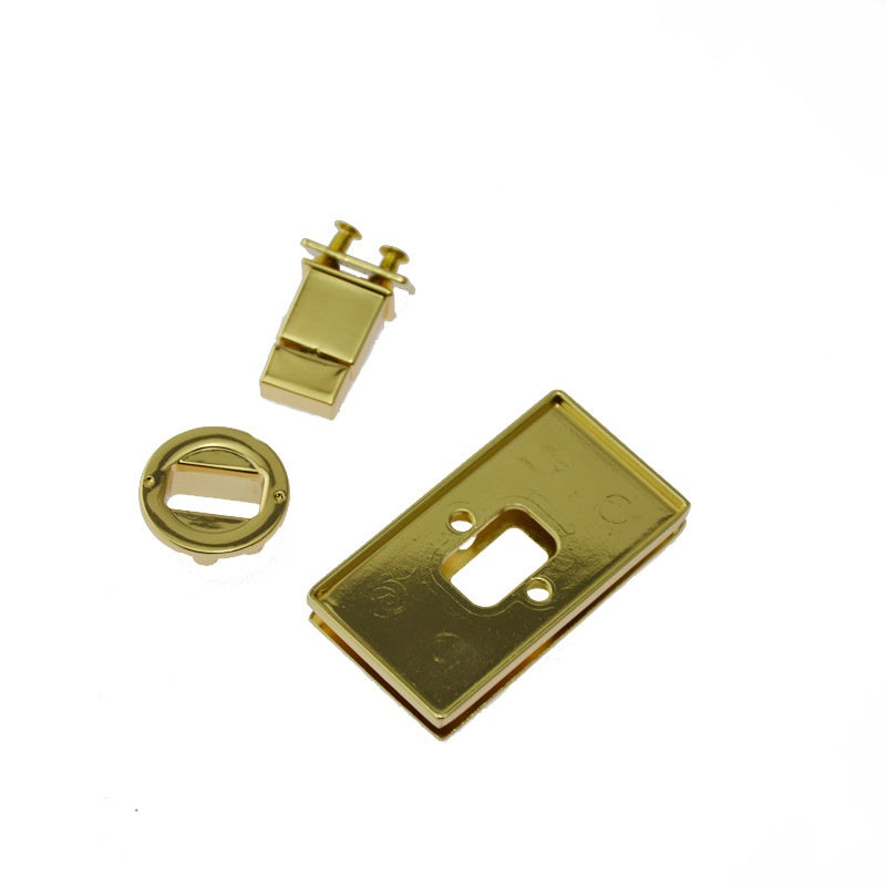 Fashion Design High End Metal handbag hardware bag lock Zinc Alloy turn locks Rectangular twist lock for Handbags and Purse - 179
