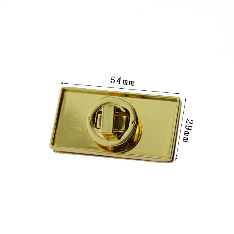 Fashion Design High End Metal handbag hardware bag lock Zinc Alloy turn locks Rectangular twist lock for Handbags and Purse - 179