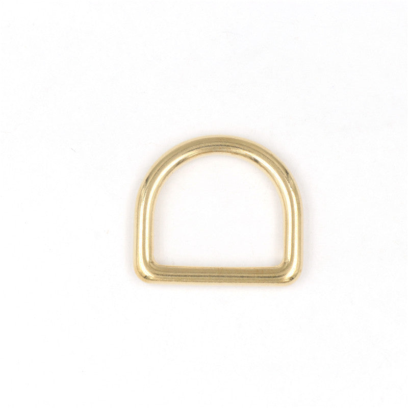 Good Quality Solid Brass Cast D Ring Welded Metal Heavy Duty Leather Strap Purse Dog Webbing Buckle Collar Belt Bag D Ring-18
