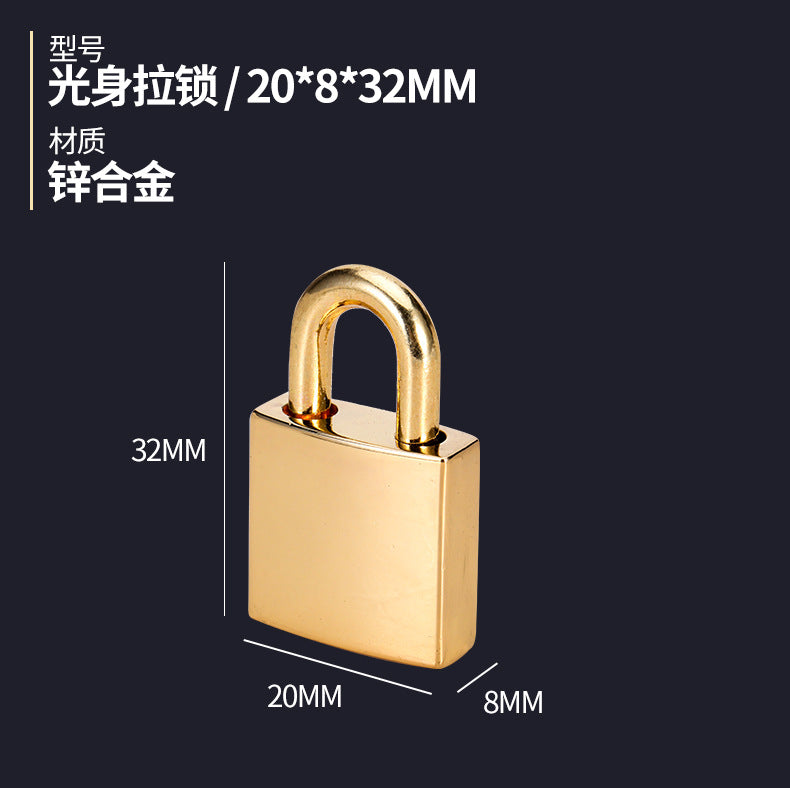 accessories for bags Ornament lock decorative padlock small square lock with key lock buckle customization-18