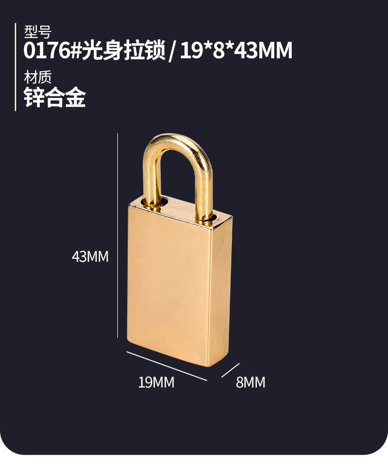 accessories for bags Ornament lock decorative padlock small square lock with key lock buckle customization-18