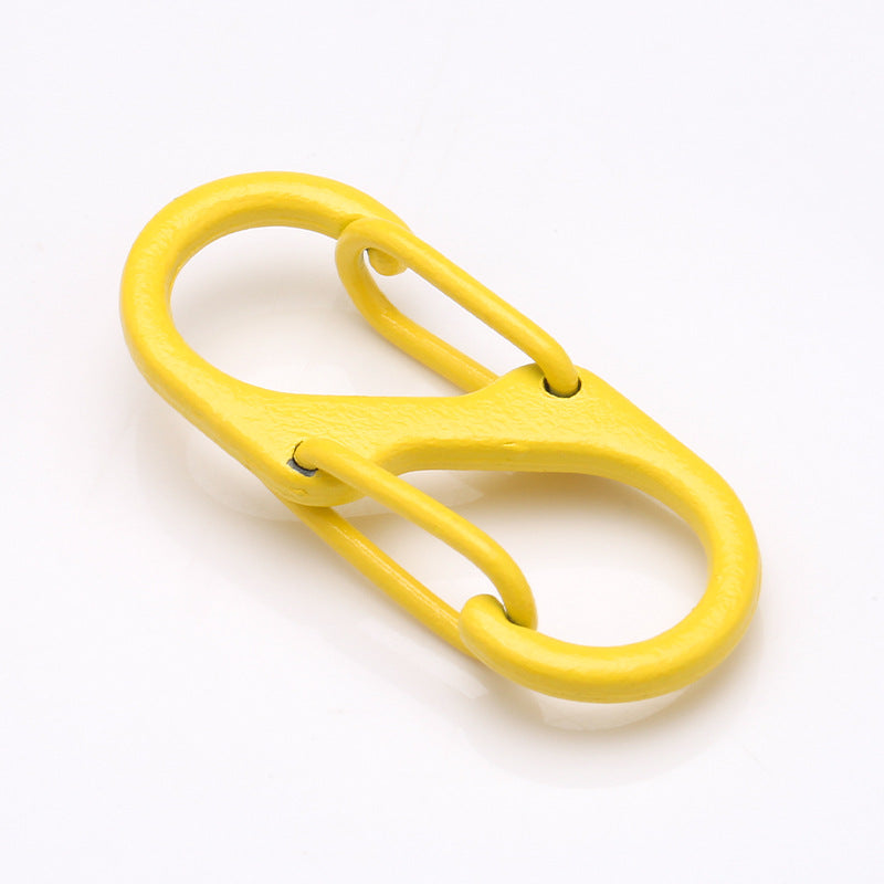 Paint color S Mountaineering Figure 8 S Shape double head zinc alloy spring diy jewelry link keychai-182