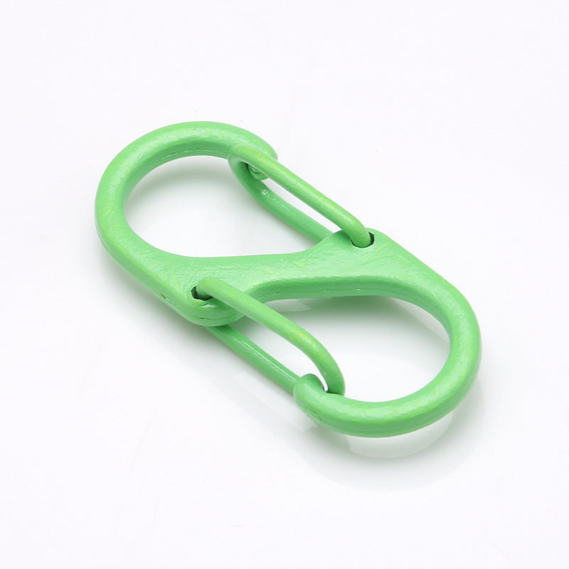 Paint color S Mountaineering Figure 8 S Shape double head zinc alloy spring diy jewelry link keychai-182