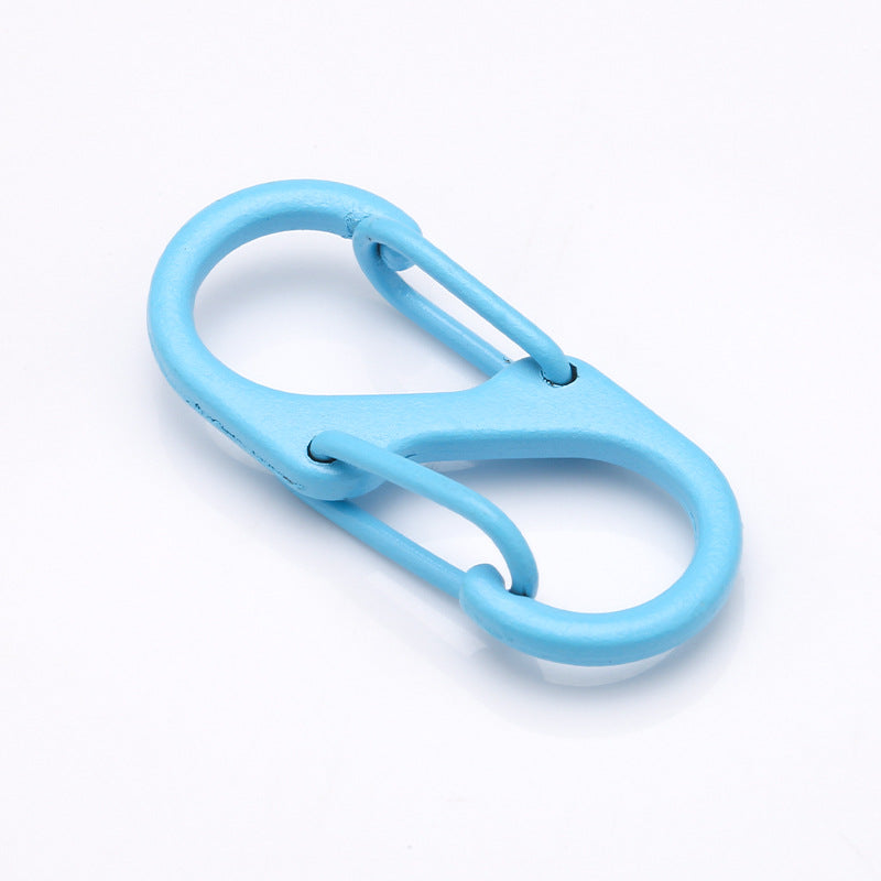 Paint color S Mountaineering Figure 8 S Shape double head zinc alloy spring diy jewelry link keychai-182
